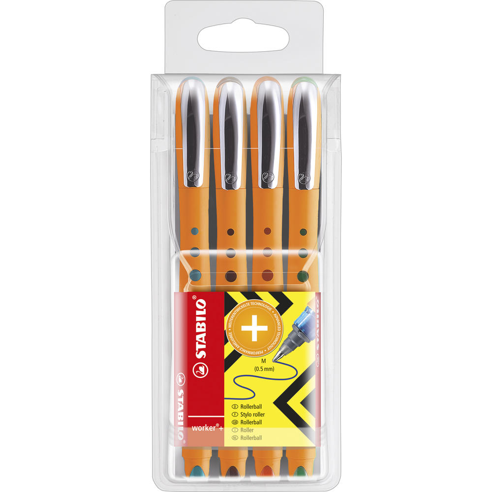STABILO bionic worker Rollerball 4er Etui (grün