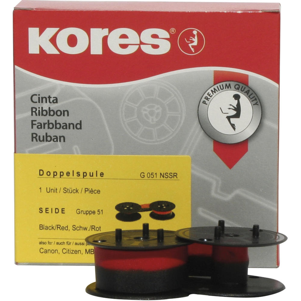 Kores Tischrechnerfarbband G051NSSR Gr.51 13mmx6m