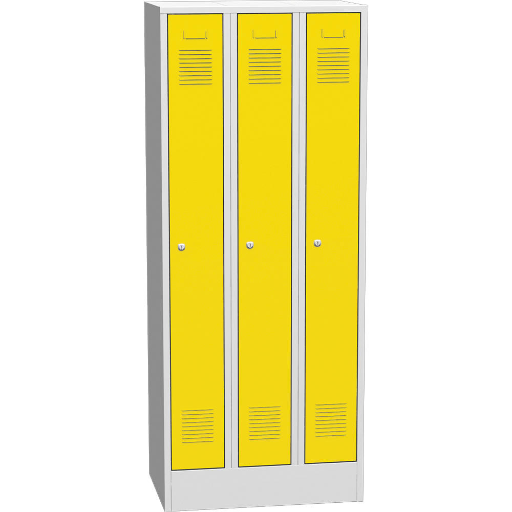 Garderoben-Stahlspind Delta PROTECT | Verkehrsgelb RAL 1023 | 200 | Drehriegelverschluss
