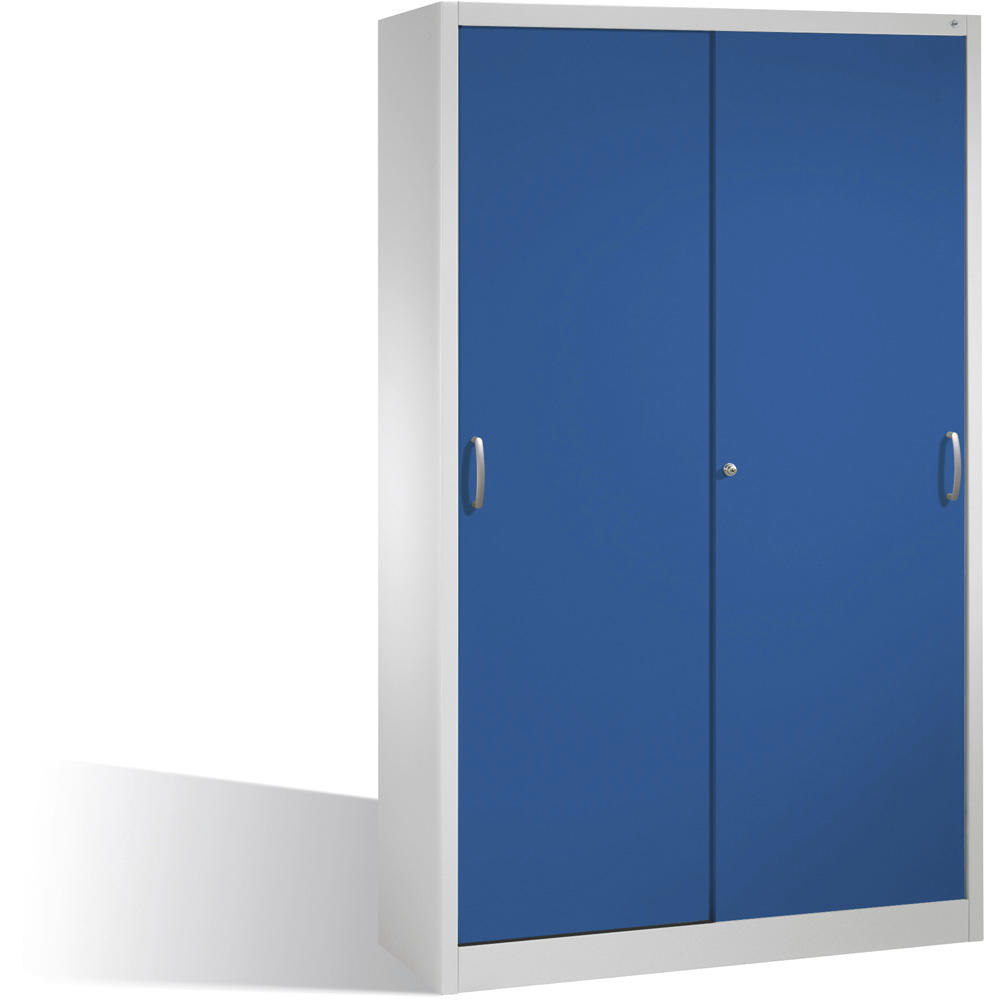 Schiebetürenschrank SYSTEM STB 100 | Enzianblau RAL 5010 | 1200 | 400