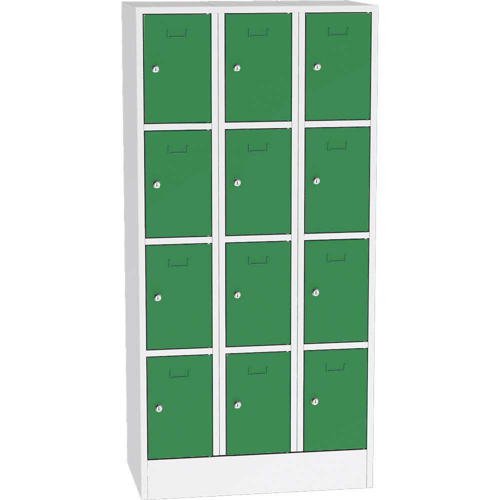 Schließfach-Stahlschrank SYSTEM SP1 COLOR | Verkehrsgrün RAL 6024 | 300 | Zylinderschloss
