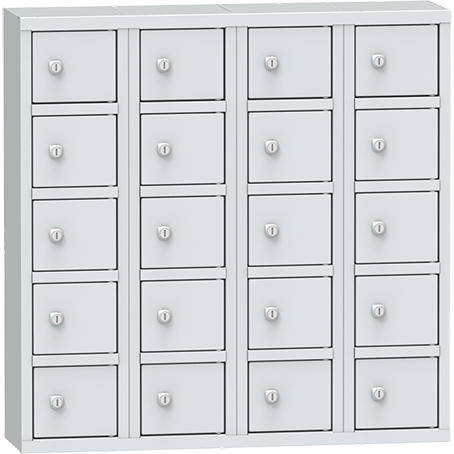 Wertfachschrank mit 20 Fächern | Lichtgrau RAL 7035