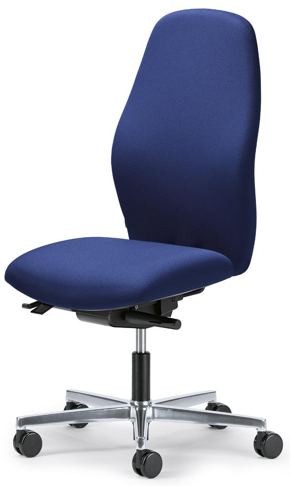 Bürostuhl mySIT ohne Armlehnen | Blau | Sitzneigeverstellung-Automatik, Sitztiefenverstellung, Synchronmechanik | Poliert