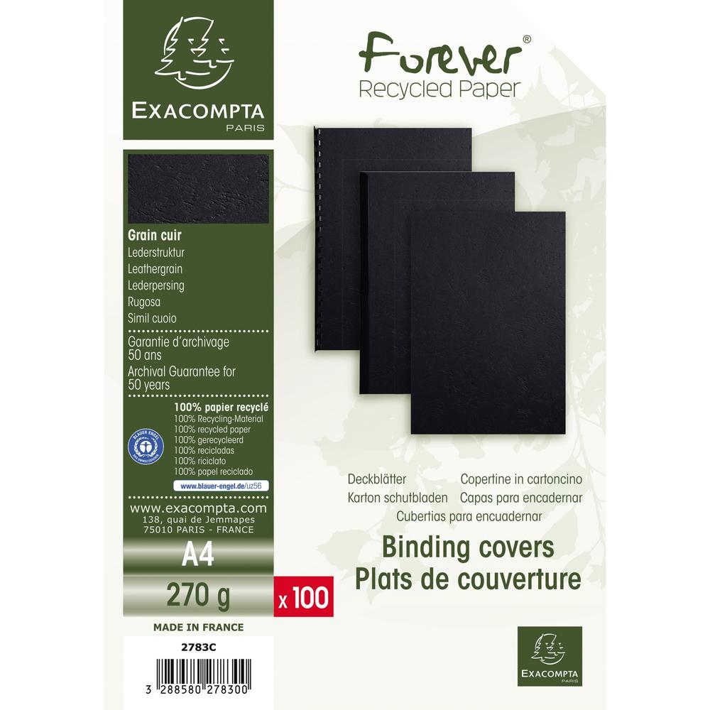 Exacompta Einbanddeckel Evercover 2783C A4 schwarz