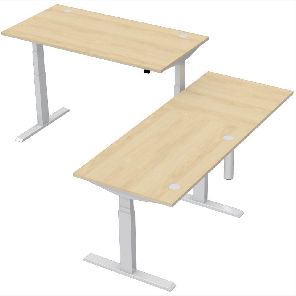 Verkettungsplatte Quadrat SST | Buchedekor | Alusilber | 90° Quadrat