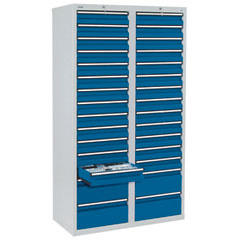 Schubladenschrank SYSTEM DTS 410 | Enzianblau RAL 5010 | 1800 | 1000 | 30 Schübe