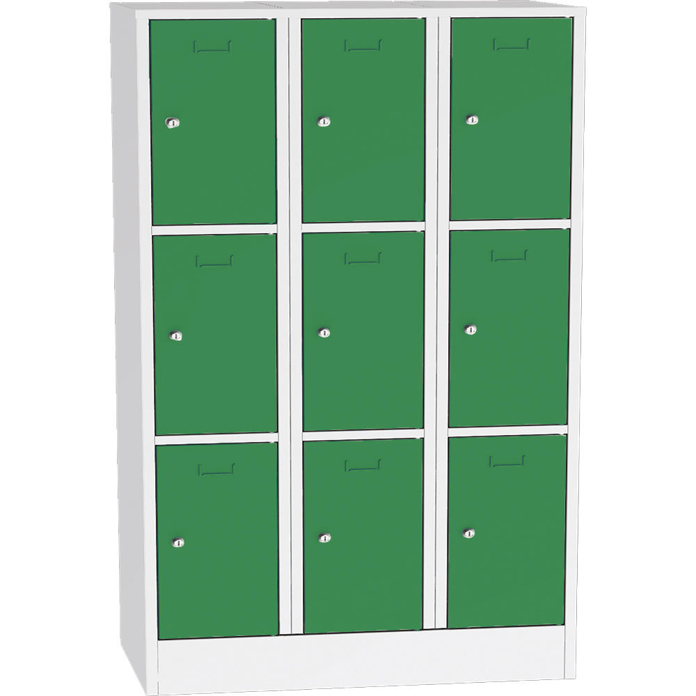 Schließfach-Stahlschrank SYSTEM SP1 COLOR | Verkehrsgrün RAL 6024 | 400 | Zylinderschloss
