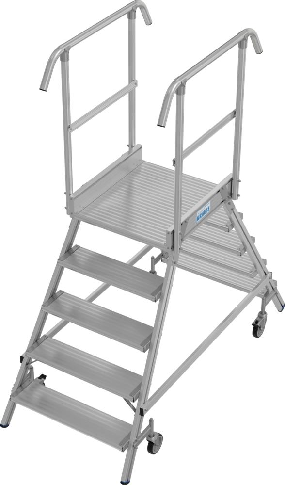 Podestleiter Stabilo Fahrbar Beids. 2x5 Stufen | Beidseitig | 3190