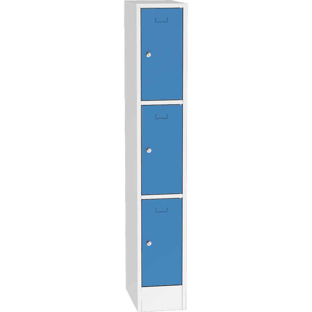 Schließfach-Stahlschrank SYSTEM SP1 COLOR | Lichtblau RAL 5012 | 300 | Zylinderschloss