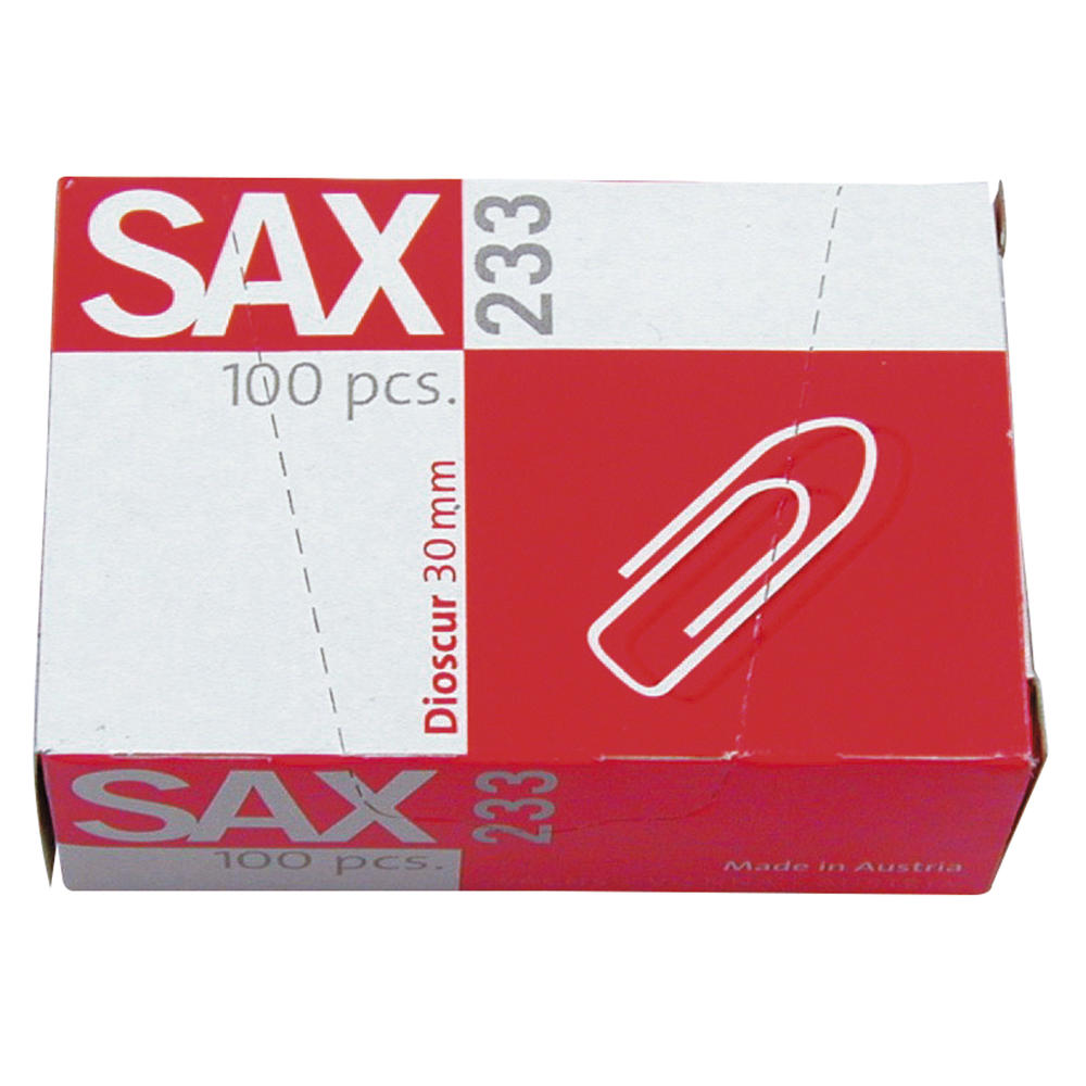 SAX Büroklammer 1-233-00 30mm verzinkt 100