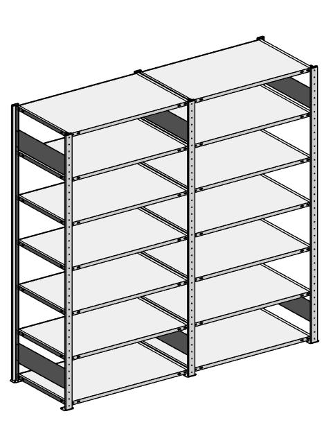 Steckregal ST 3000 Komplettangebot | Zweierregal, Breite 2066 mm | 150 | 600