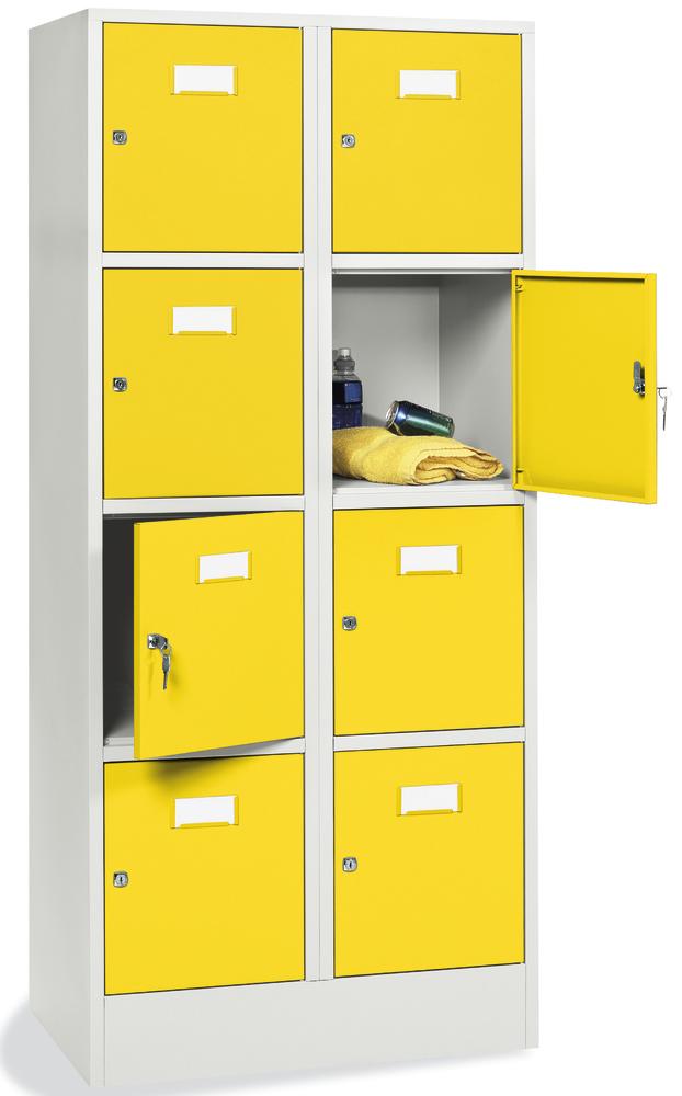 Schließfach-Stahlschrank SYSTEM SP1 COLOR | Verkehrsgelb RAL 1023 | 400 | Zylinderschloss