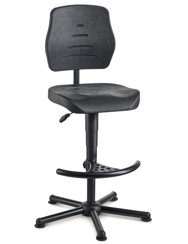 XXL Werkstatt-/Arbeitsstuhl W170XXL | hoch | Gleiter, Fußstütze