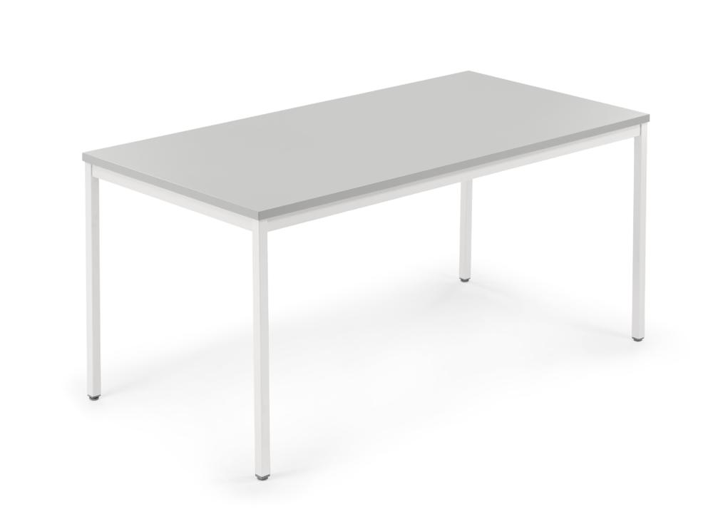 Konferenztisch MULTI MODUL | Lichtgrau | 1200 | 600 | Weiß RAL 9016 | Rechteck