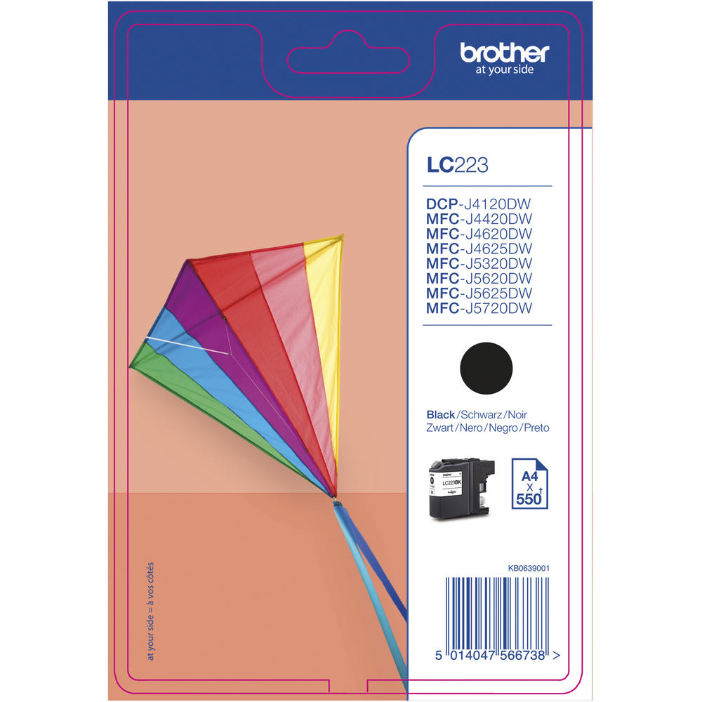Brother Tintenpatrone LC223BK 550 Seiten schwarz