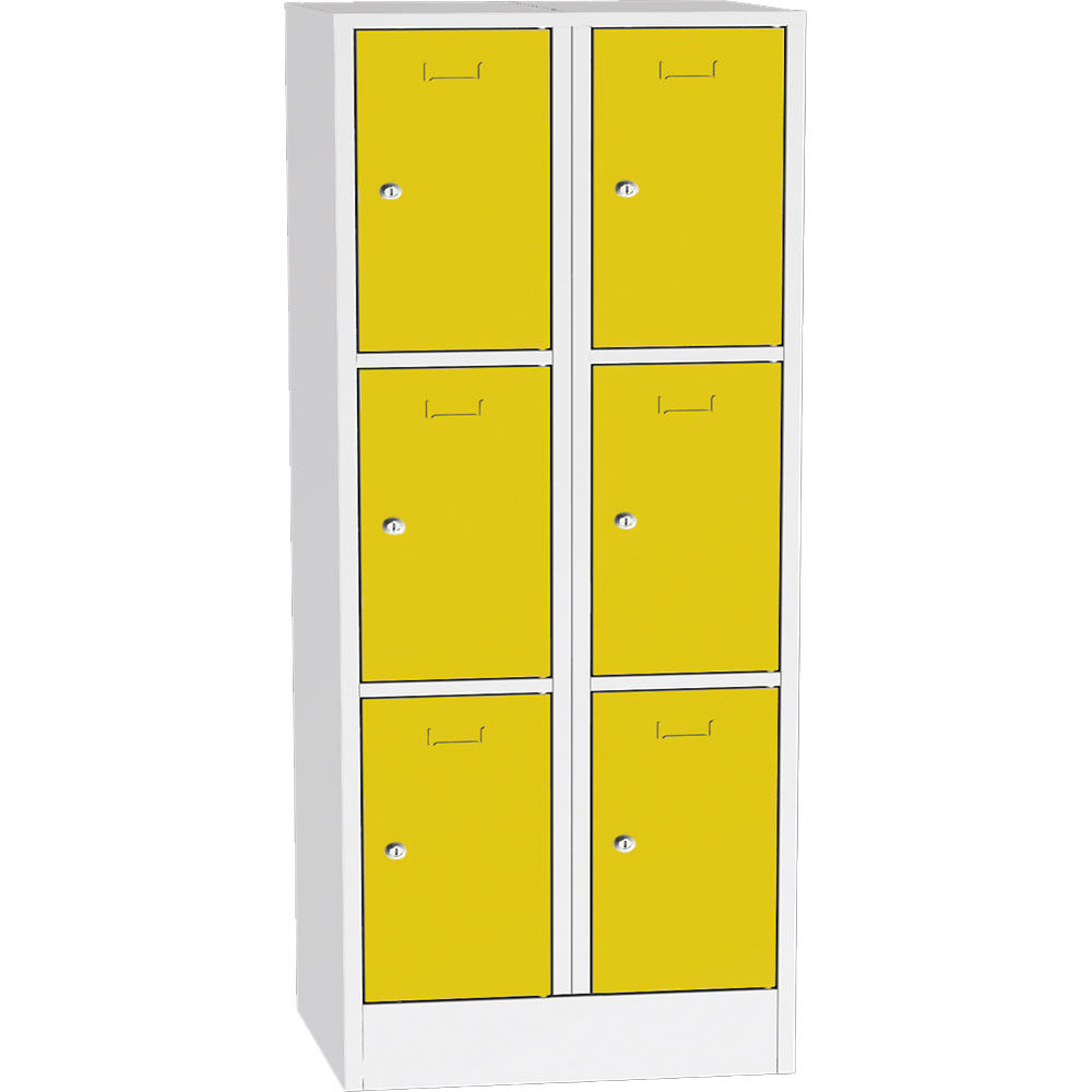 Schließfach-Stahlschrank SYSTEM SP1 COLOR | Verkehrsgelb RAL 1023 | 400 | Zylinderschloss