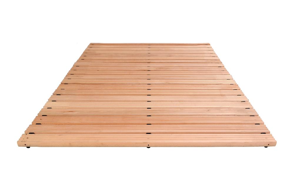 Arbeitsplatzmatte Holzrost ohne Auffahrkeile | Buchedekor | 1200 | ohne Auffahrkeile