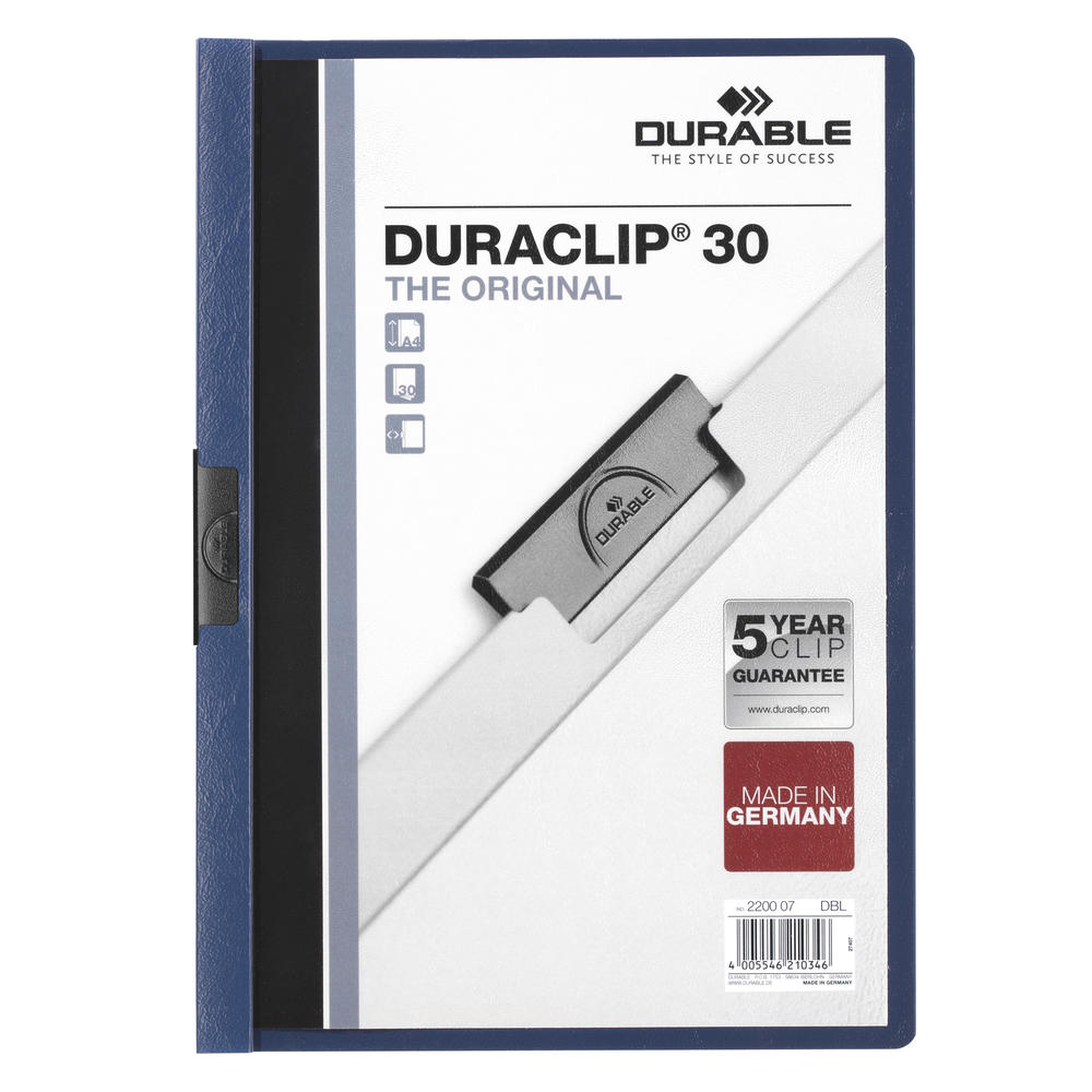 DURABLE Klemmmappe DURACLIP 30 220007 DIN A4