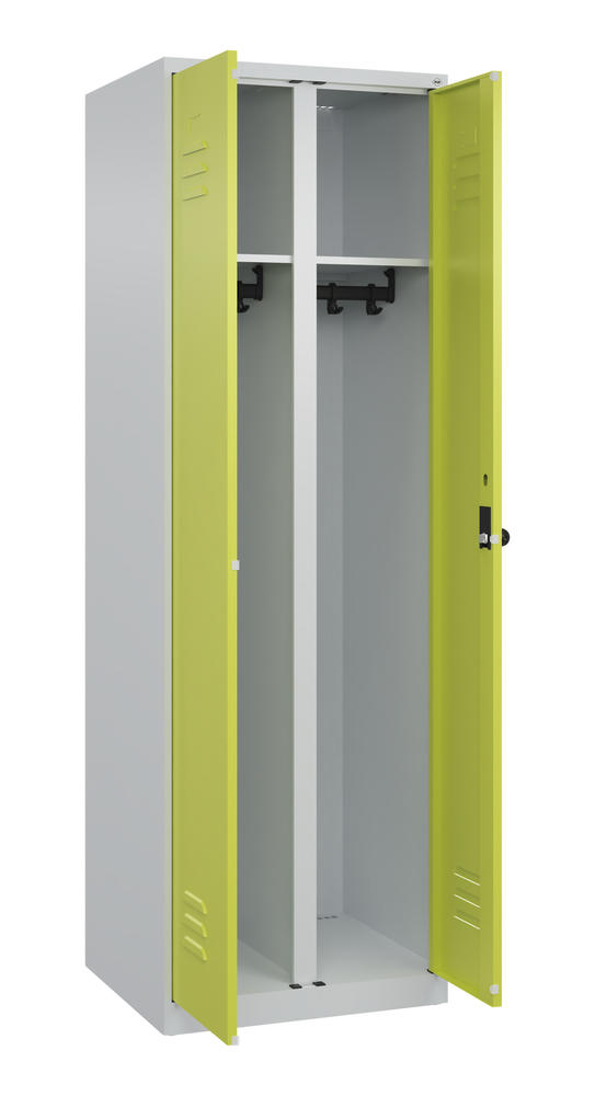Arbeitsstättenspind CLASSIC PLUS, bodenstehend | Clowngrün RAL 1108060 | Bodenstehend | Lichtgrau RAL 7035 | 300 | 2