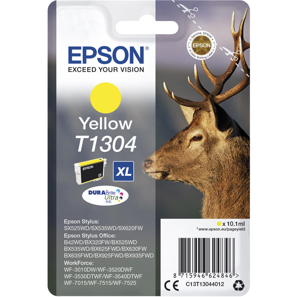 Epson Tintenpatrone C13T13044012 T1304 10,1ml gelb