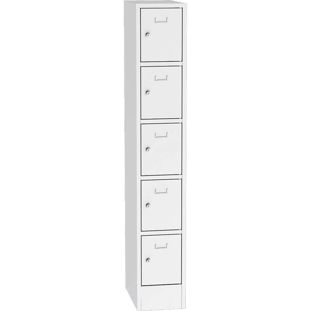 Schließfach-Stahlschrank SYSTEM SP1 COLOR | Lichtgrau RAL 7035 | 300 | Drehriegelverschluss