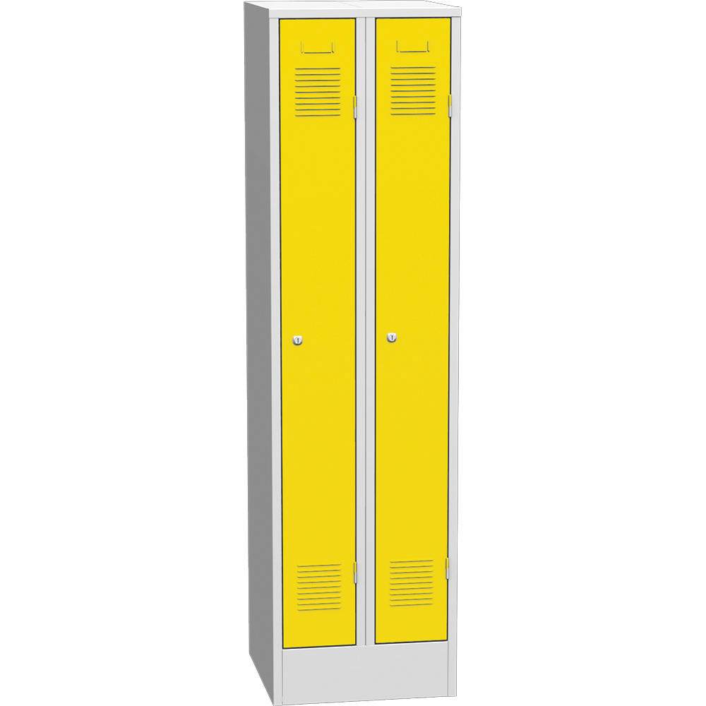 Garderoben-Stahlspind Delta PROTECT | Verkehrsgelb RAL 1023 | 200 | Drehriegelverschluss