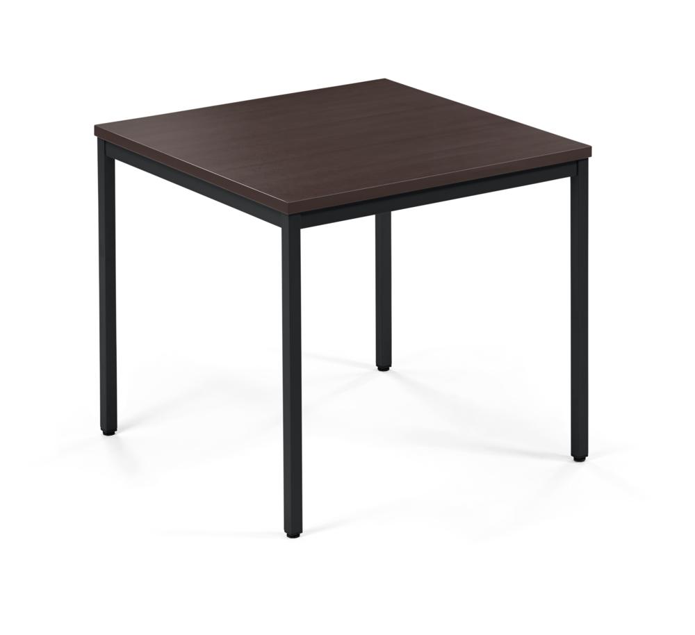 Konferenztisch PROFI MODUL | Anthrazit | 800 | 800 | Tiefschwarz RAL 9005 | Quadrat