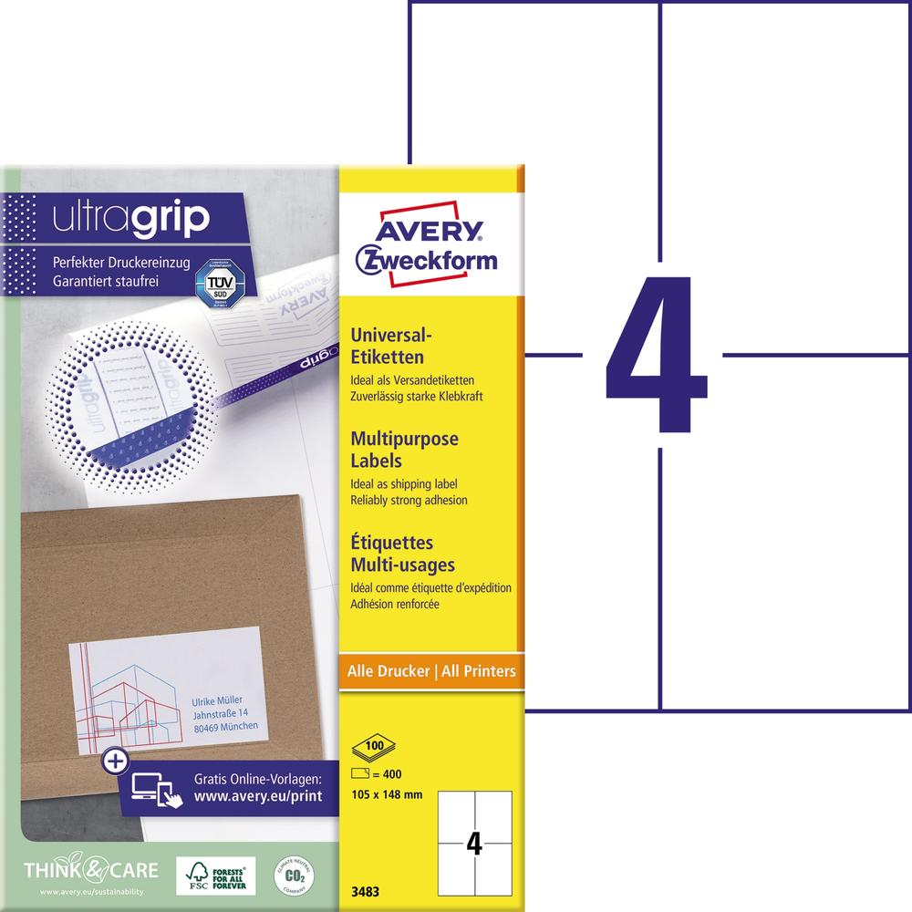 Avery Zweckform Universaletikett 3483 105x148mm