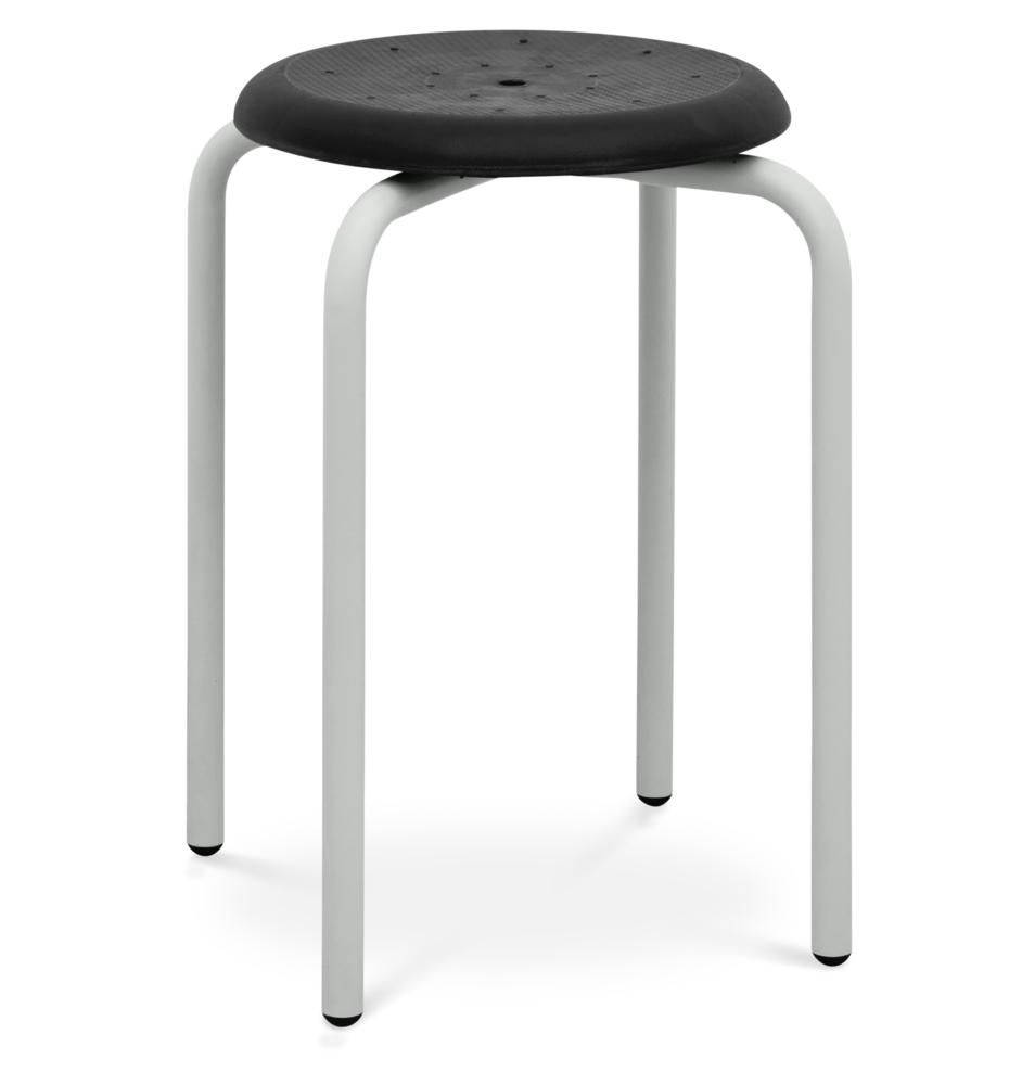 Hocker A-TEC 65 ALU | Schwarz | Lichtgrau