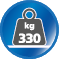 Belastbar bis 330 kg