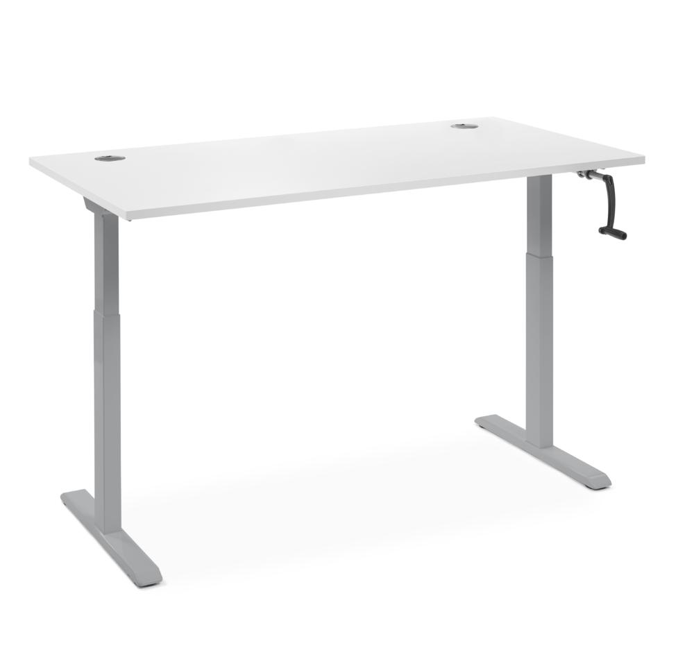 Schreibtisch manuell höhenverstellbar Flex Modul K | Weiß | 1800
