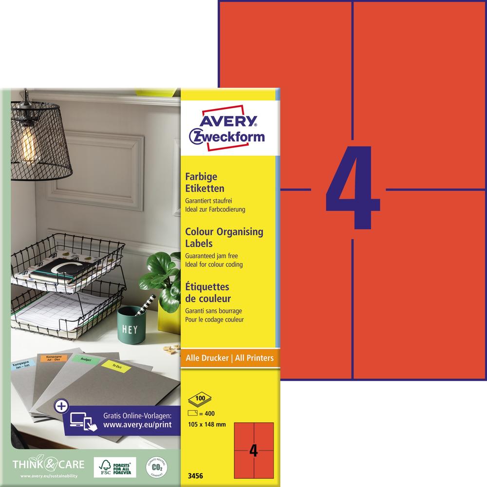 Avery Zweckform Universaletikett 3456 105x148mm