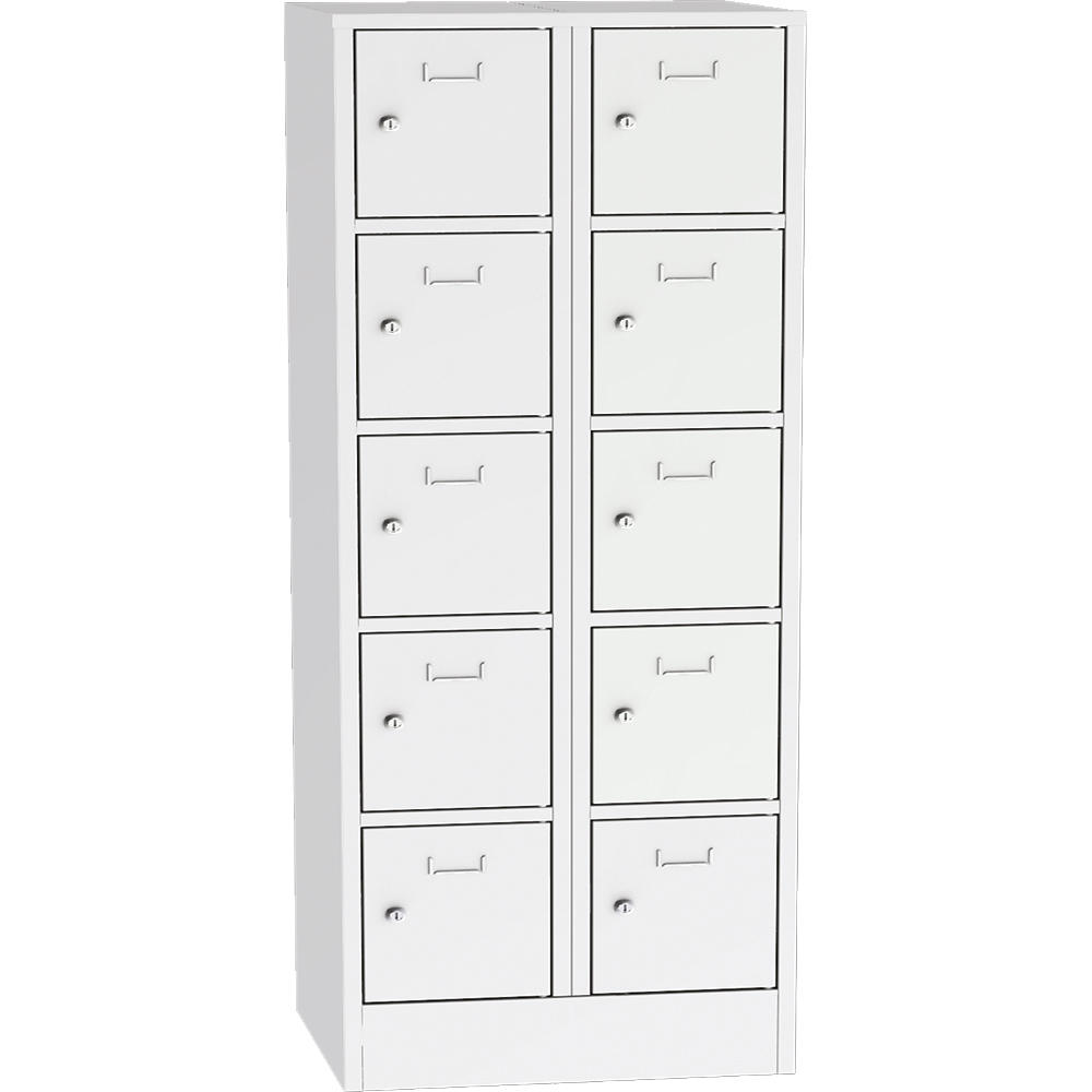Schließfach-Stahlschrank SYSTEM SP1 COLOR | Lichtgrau RAL 7035 | 400 | Drehriegelverschluss