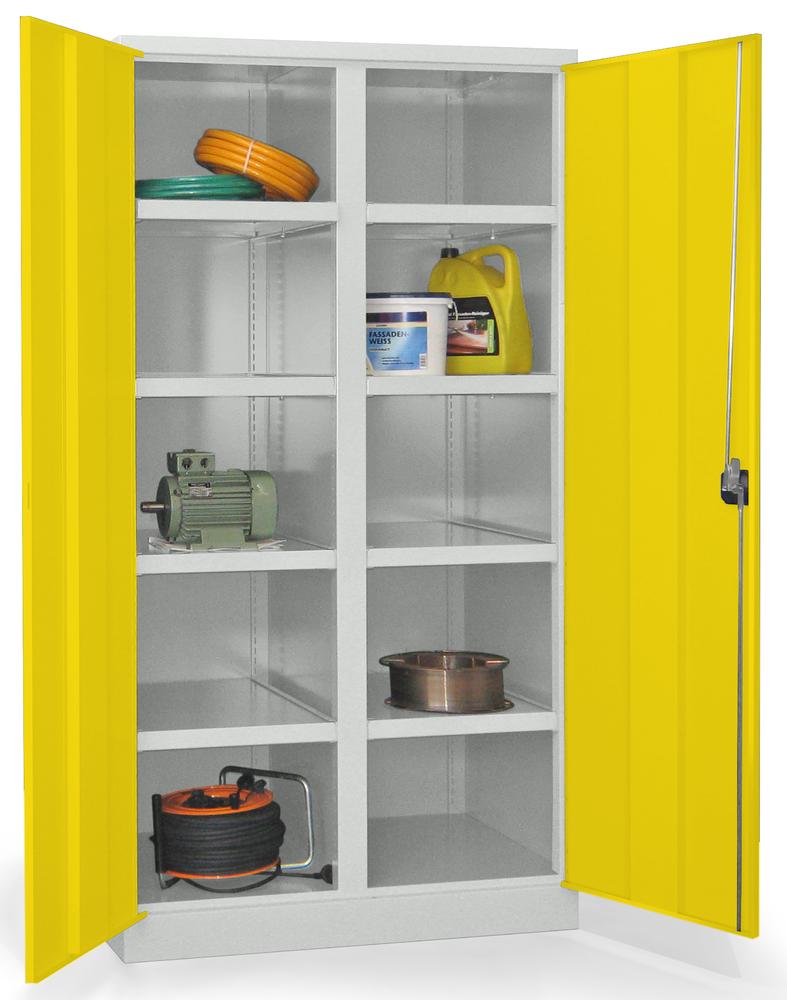 Schwerlastschrank mit Mitteltrennwand | Zinkgelb RAL 1018 | 1040 | ohne Schubladen