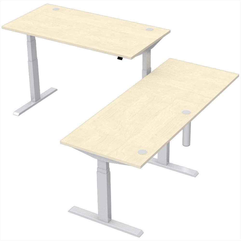 Verkettungsplatte Quadrat SST | Ahorndekor | Alusilber | 90° Quadrat