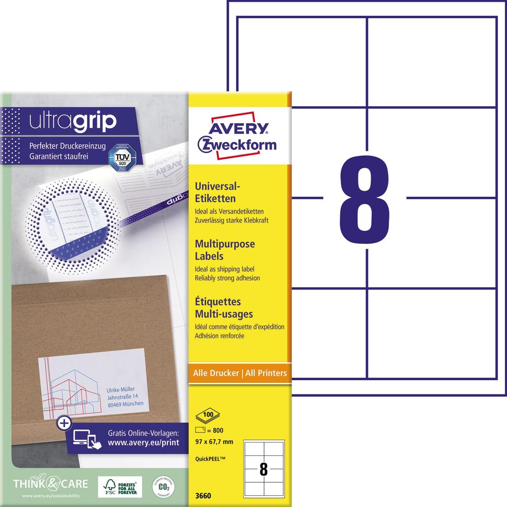 Avery Zweckform Universaletikett 3660 97x67,7mm