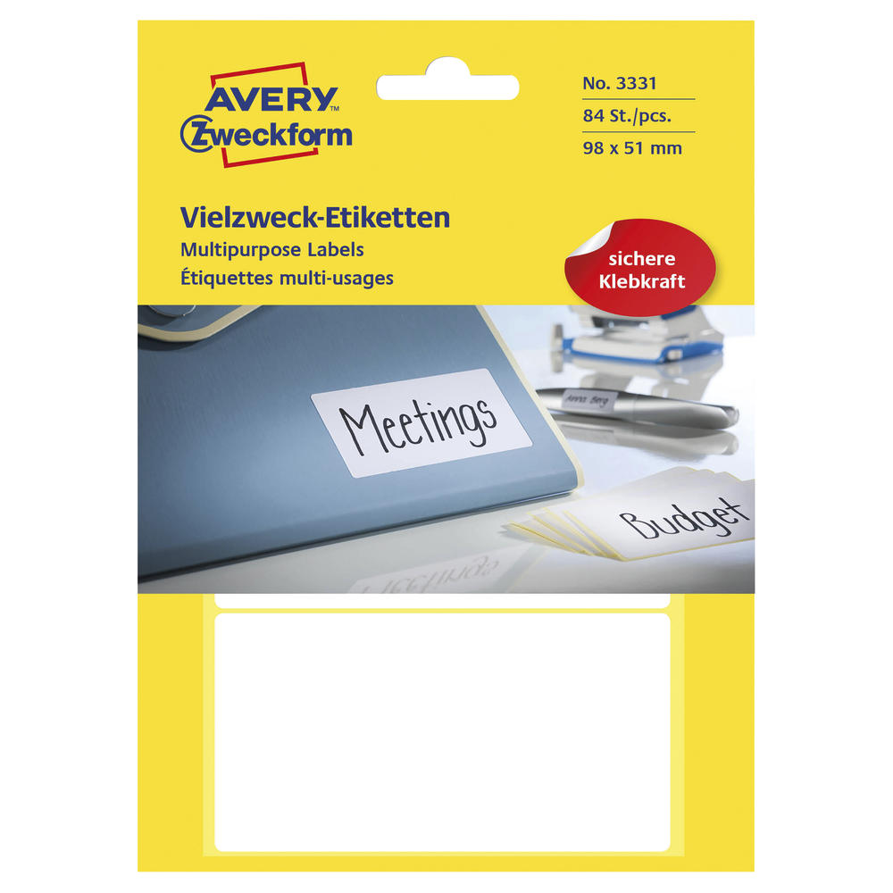 Avery Zweckform Vielzwecketikett 3331 98x51mm weiß