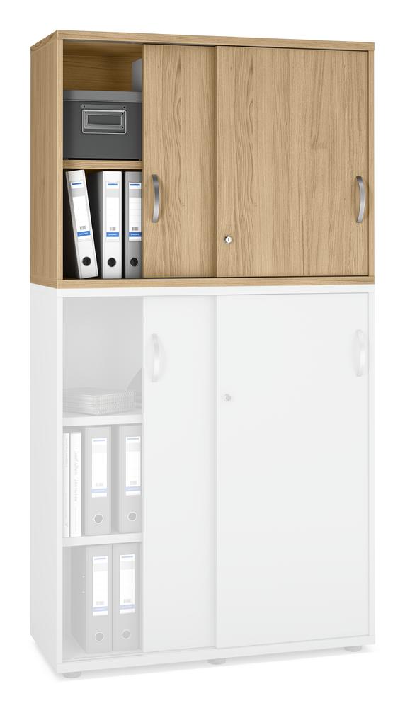 Schiebetüren-Aufsatzschrank PROFI MODUL | Eiche hell | 1000 | 750 mm (2 OH)