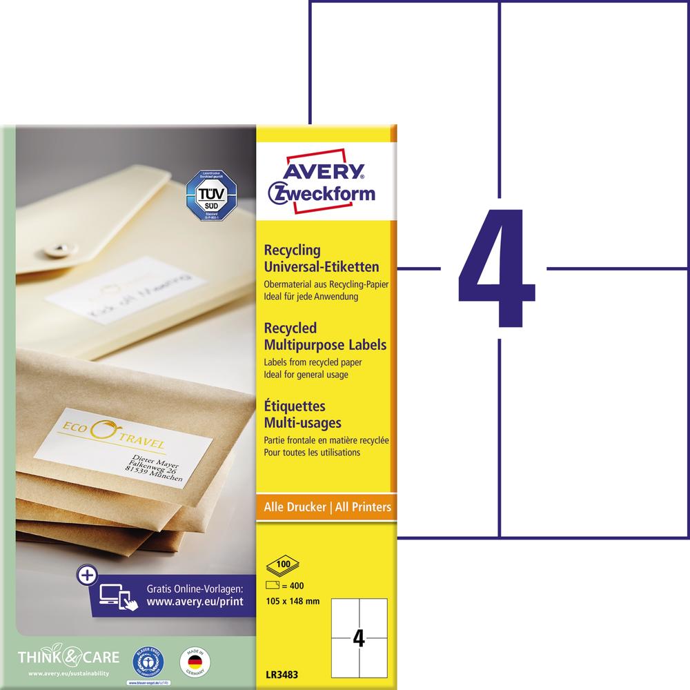 Avery Zweckform Universaletikett Recycling LR3483