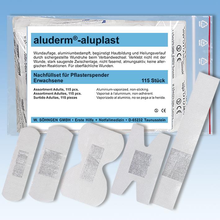 Erste Hilfe Nachfüllset für Aluderm-Pflasterspende