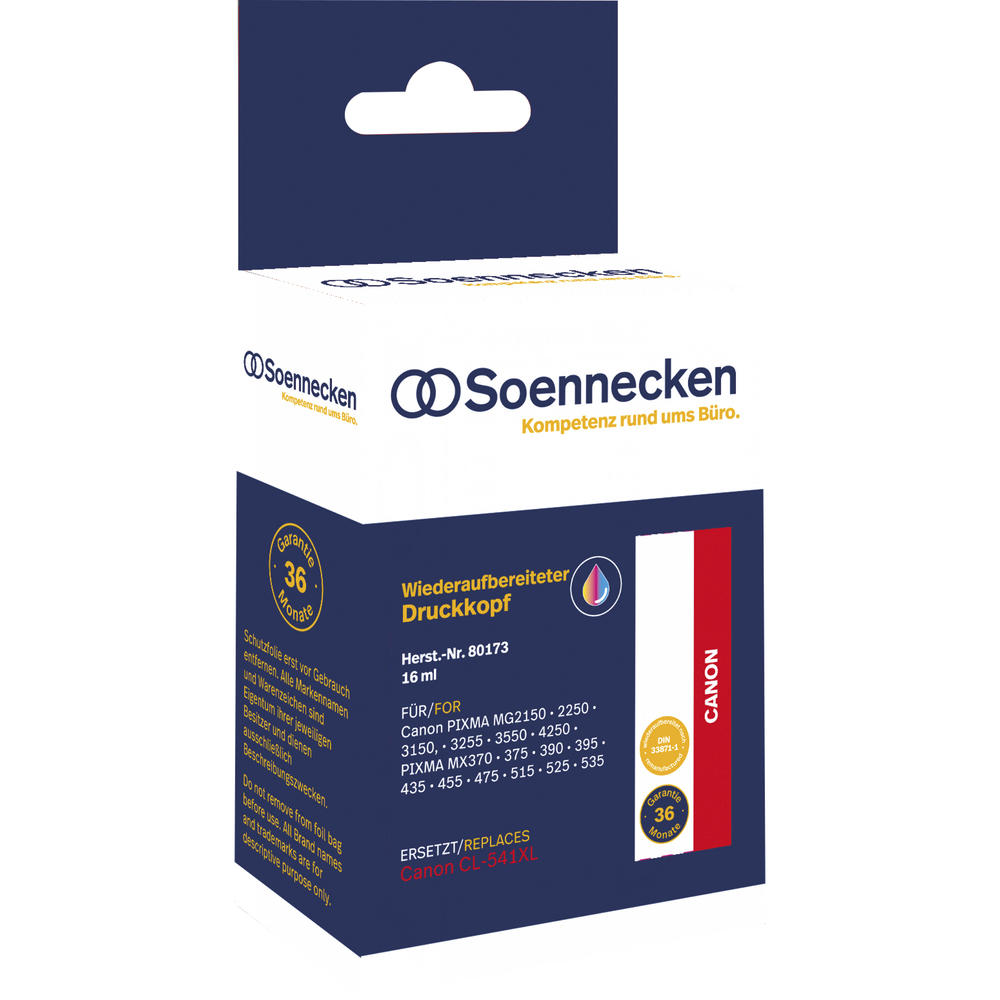 Soennecken Tintenpatrone 80173 wie Canon CL541XL