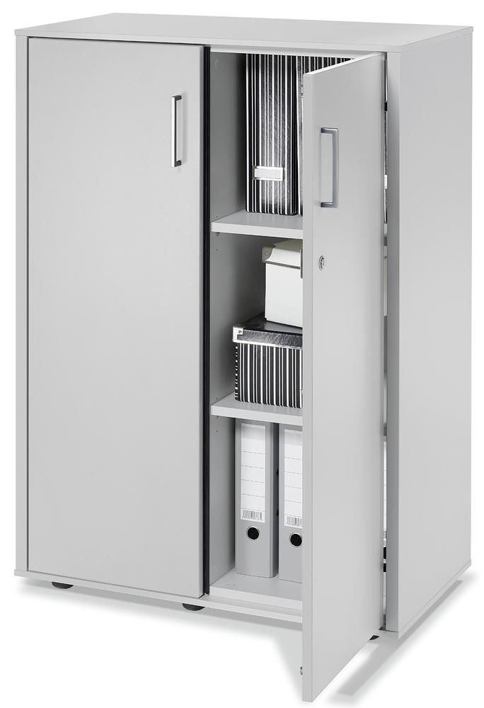 Flügeltürenschrank EVO | Lichtgrau | 1200 | 1125 mm (3 OH)