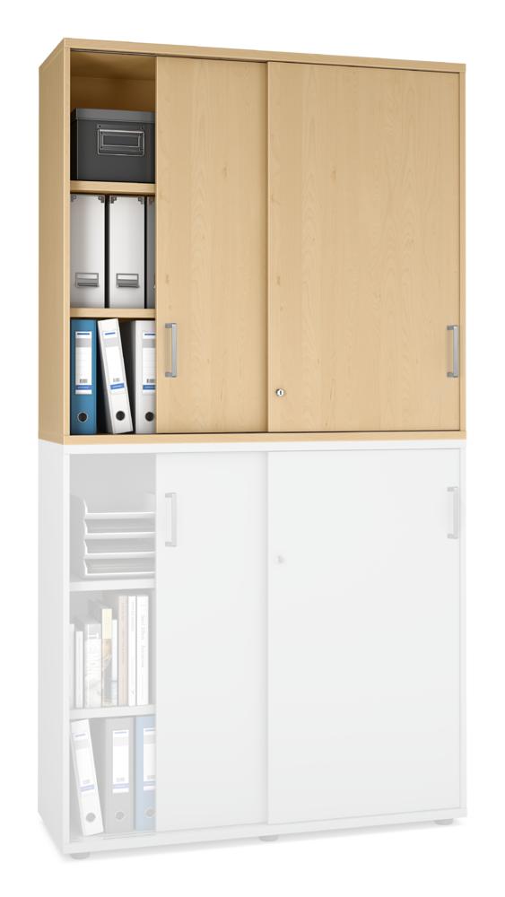 Schiebetüren-Aufsatzschrank MULTI MODUL-PRO | Buchedekor | 1200 | 1110 mm (3 OH)