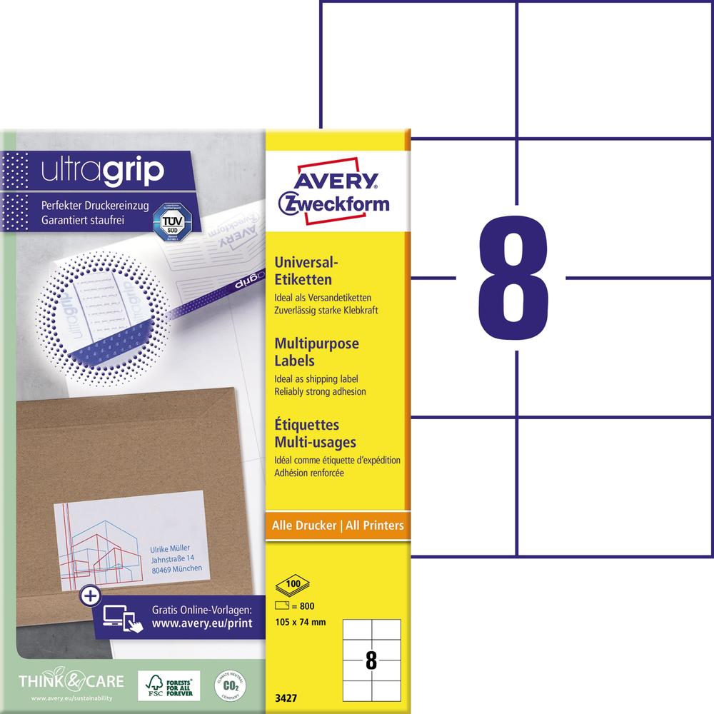 Avery Zweckform Universaletikett 3427 105x74mm