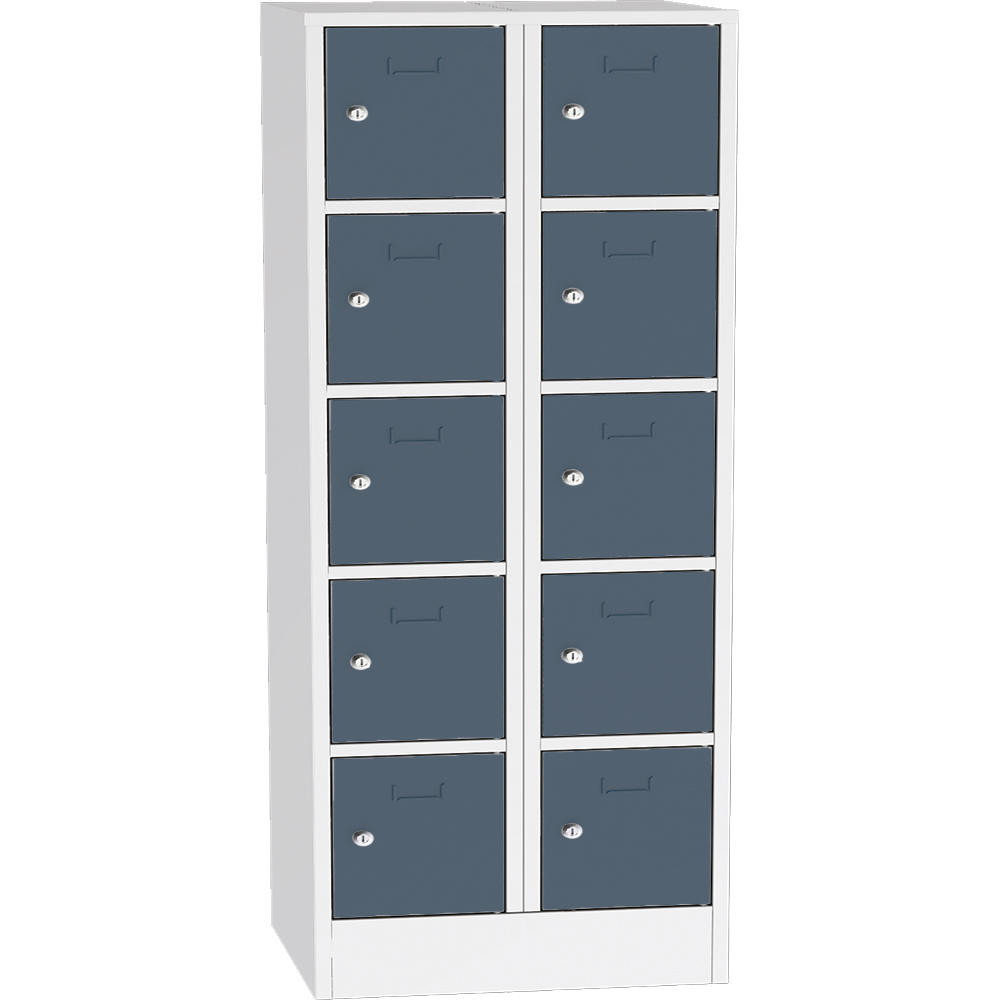 Schließfach-Stahlschrank SYSTEM SP1 COLOR | Blaugrau RAL 7031 | 400 | Zylinderschloss