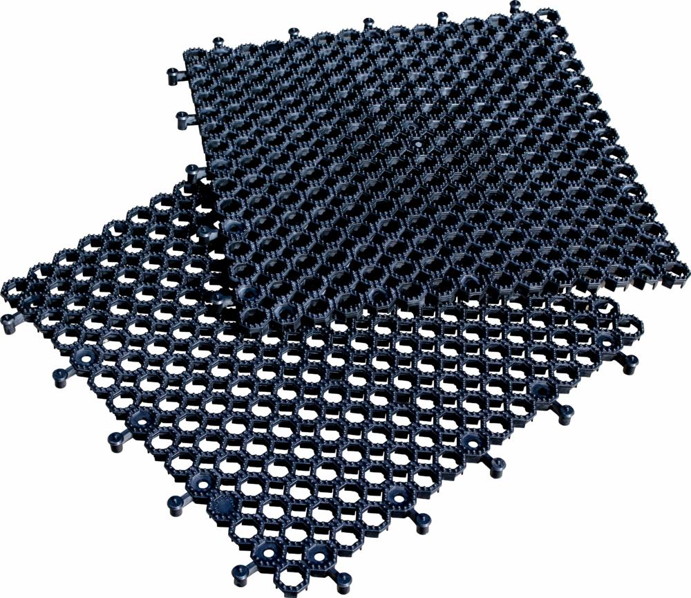 Arbeitsplatzmatte Grip Ultra Grundfliese | Schwarz | Grundfliese