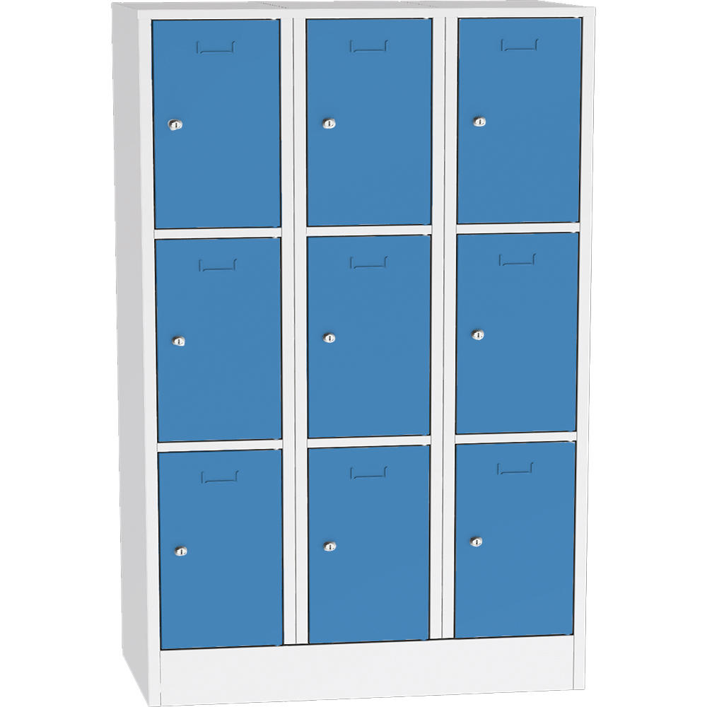 Schließfach-Stahlschrank SYSTEM SP1 COLOR | Lichtblau RAL 5012 | 400 | Drehriegelverschluss