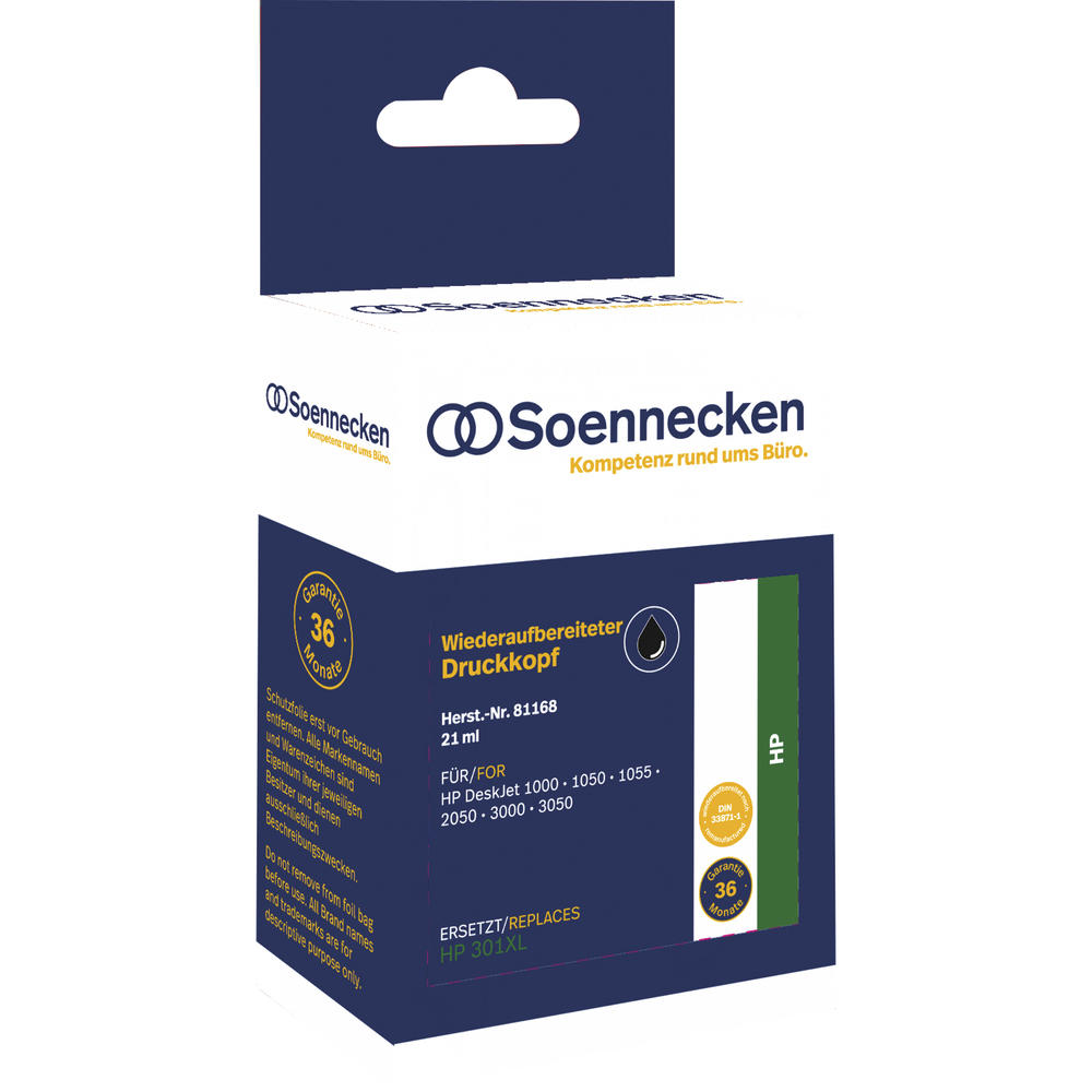 Soennecken Tintenpatrone 81168 wie HP CH563EE