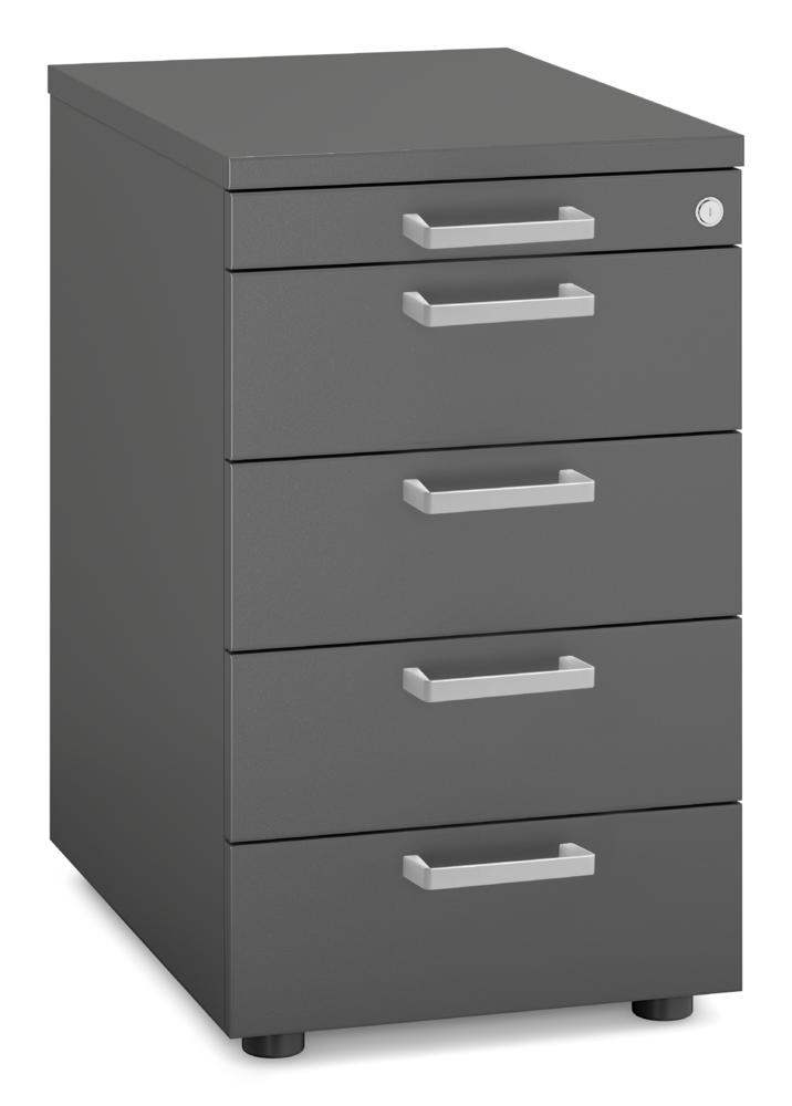 Standcontainer MULTI MODUL-PRO | Anthrazit | 600 | 1 + 4 Schübe