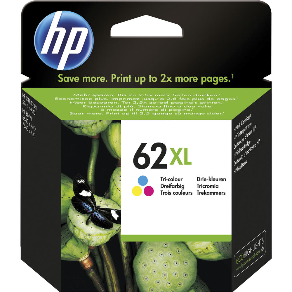 HP Tintenpatrone C2P07AE 62XL 415Seiten c/m/y